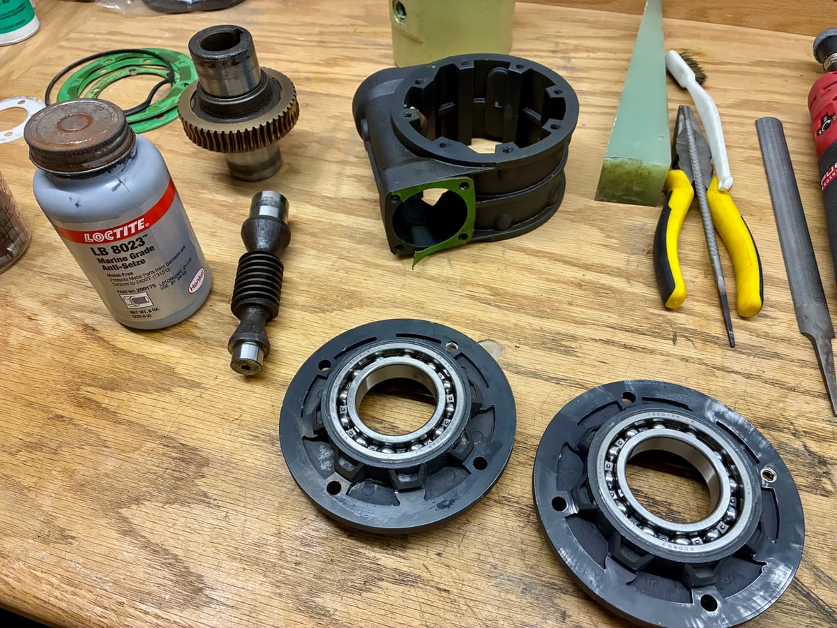 Rebuilding a Lewmar Ocean 44 electric drive gearbox
